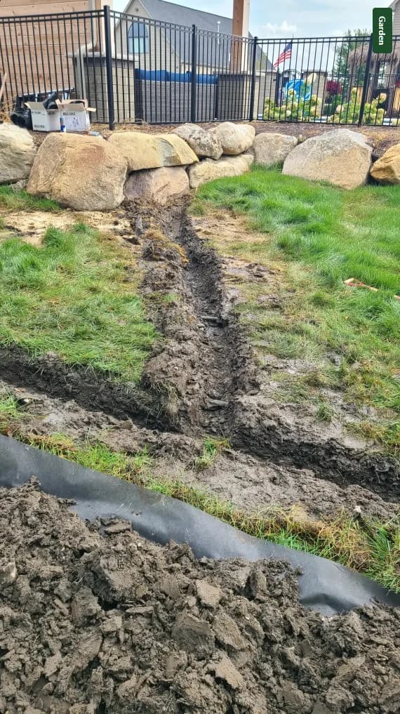 Custom flower bed and garden installation