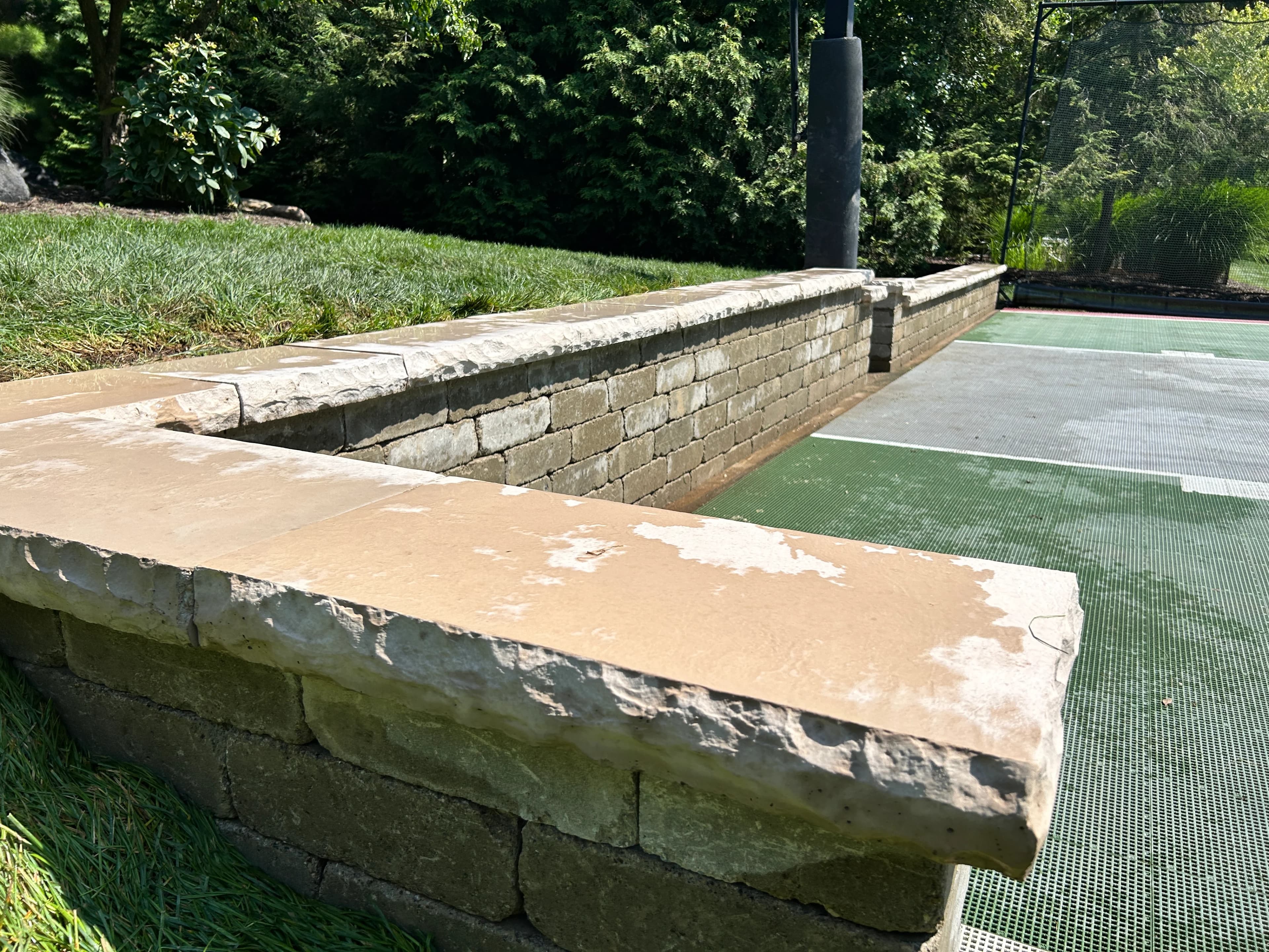 Hardscape paver walkway and border