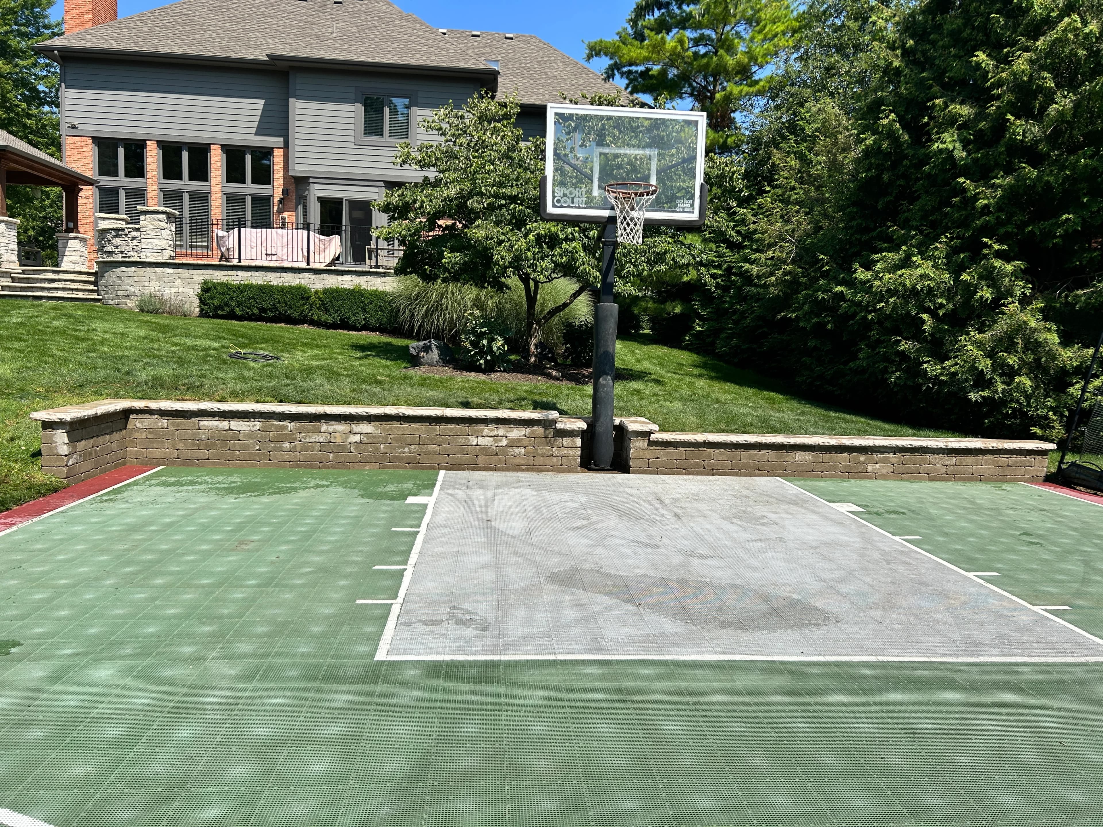 Outdoor garden beds and shrubs installation