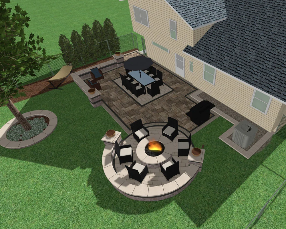 3D landscape design rendering by Chavarin Landscape