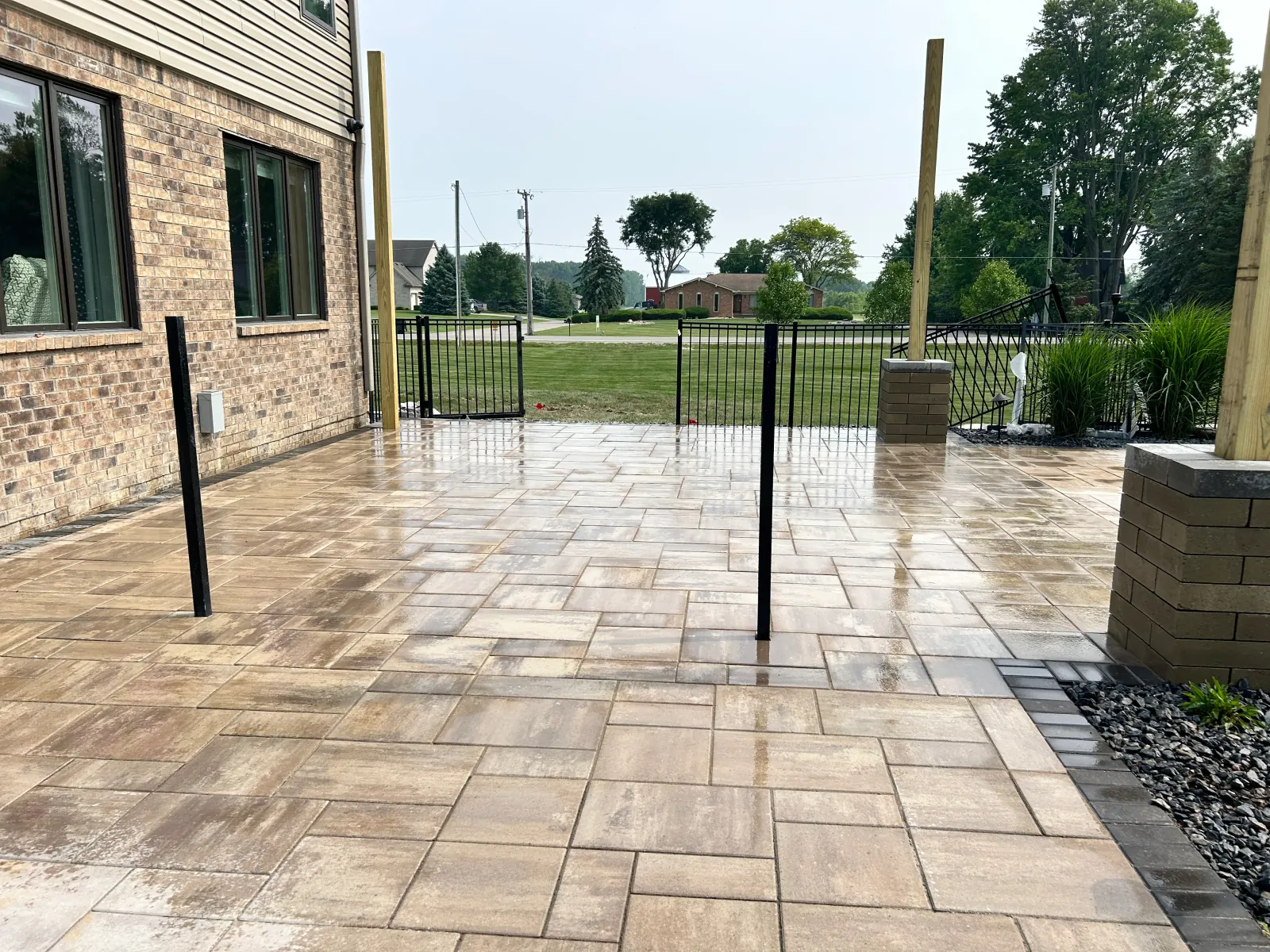 Retaining wall landscape project